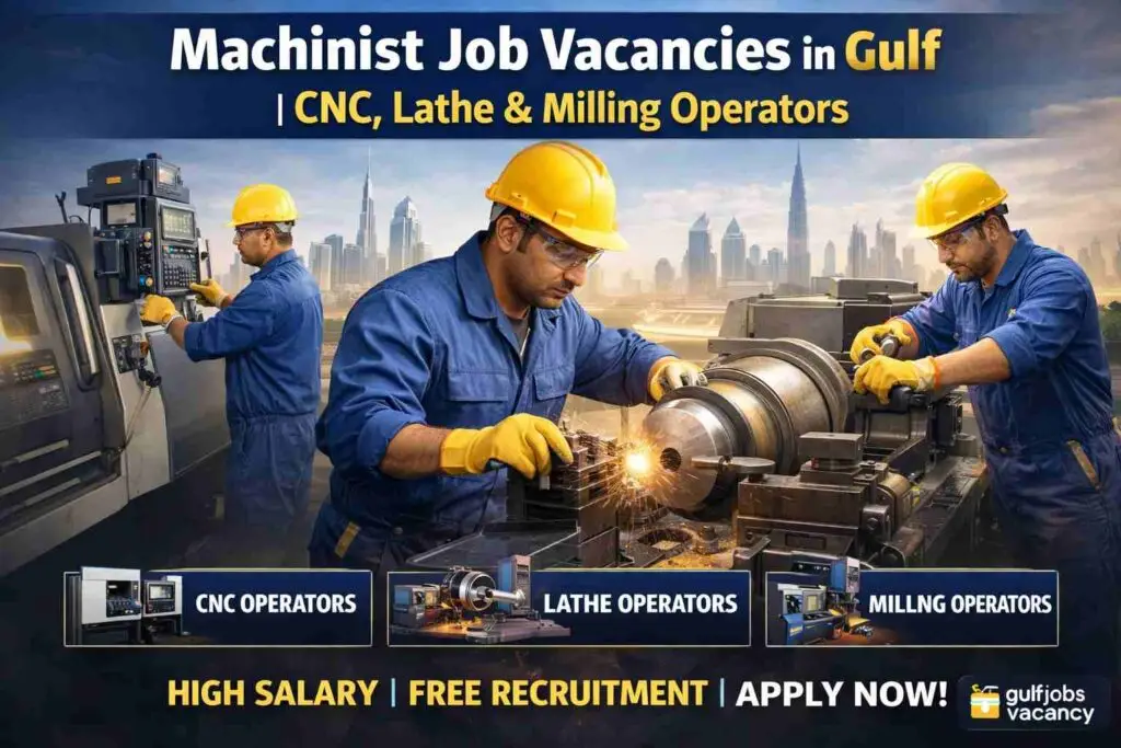 Machinist Job Vacancies in Gulf | CNC, Lathe & Milling Operators